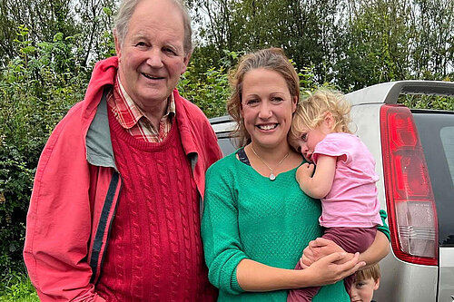 Sir Michael Morpurgo OBE with Councillor Cheryl Cottle-Hunkin